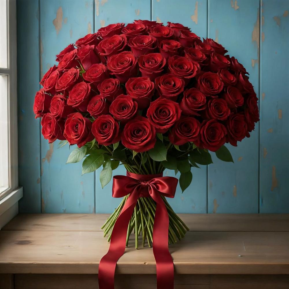 Букет Красные розы Блэк Меджик в Киевском