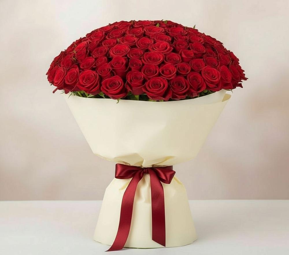 Букет 101 Красная роза Милано в Киевском