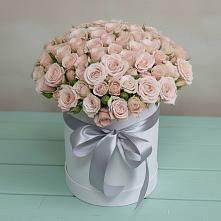 Цветочная композиция из Розы в шляпной коробке в Киевском