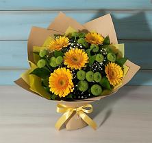 Букет цветов из:  Герберы и Хризантемы #REPLACE_PRED# Киевском