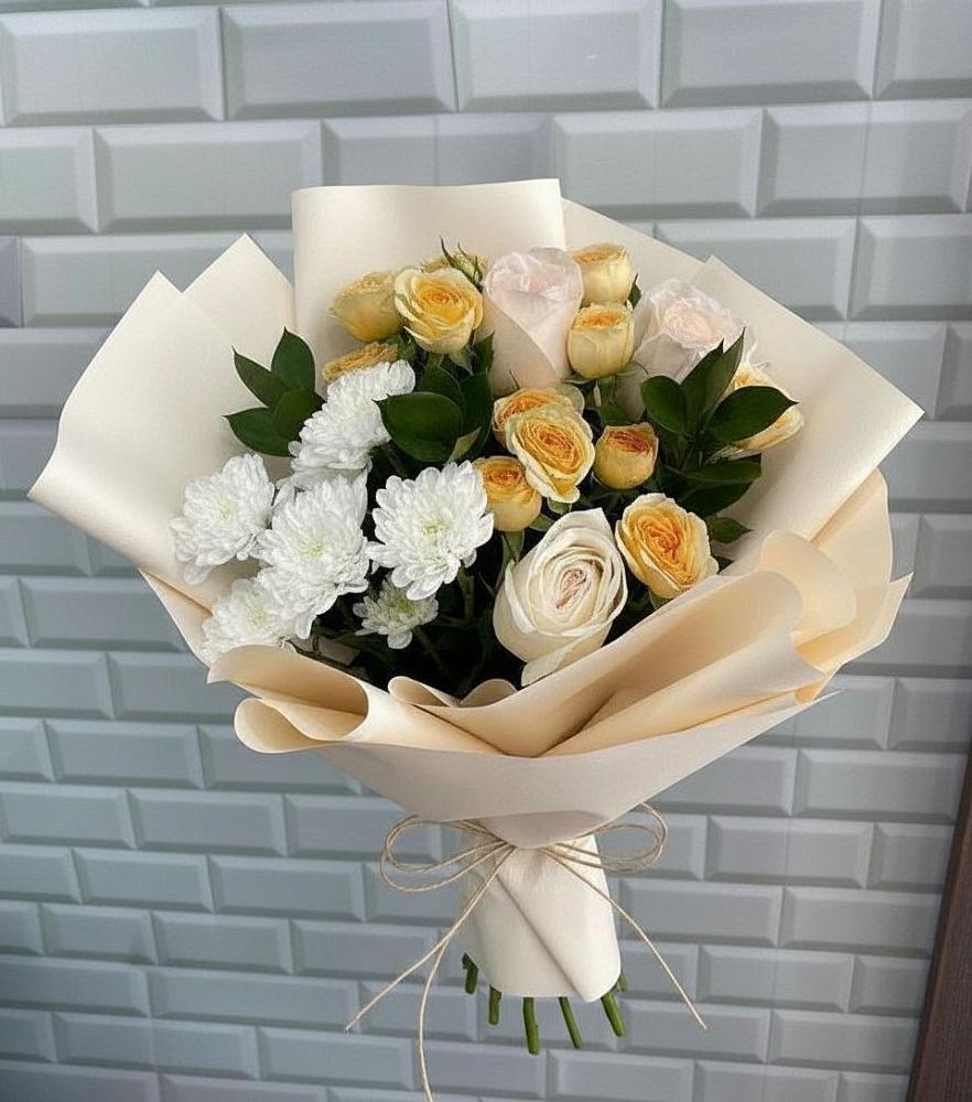 Букет цветов из: Розы и Хризантемы в Киевском