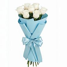 Букет 7 белых роз Проуд #REPLACE_PRED# Киевском