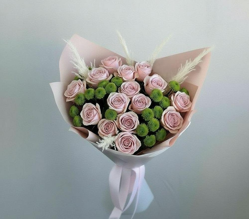 Букет цветов из: Розы и Хризантемы в Киевском