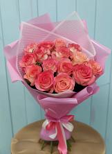 Букет 15 Розовых роз Равель в Киевском
